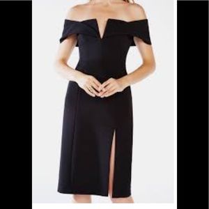BCBG Black off the shoulder dress